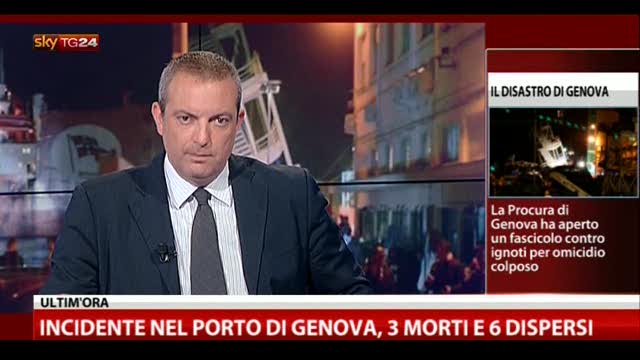 Incidente Porto di Genova, le parole del sindaco Marco Doria