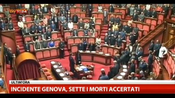 Genova, aula Senato osserva silenzio in omaggio alle vittime