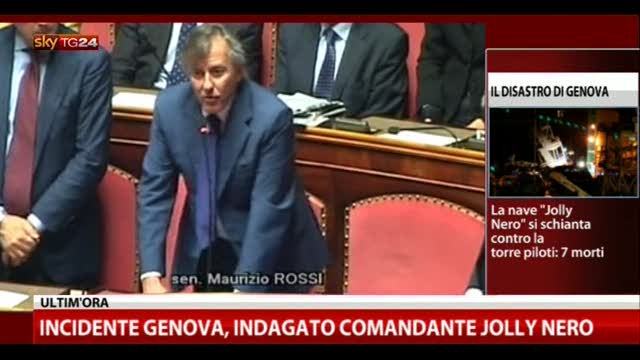 Senato, un minuto di raccoglimento per il disastro di Genova