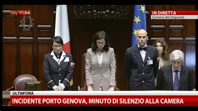 Incidente Porto Genova, minuto di silenzio alla Camera