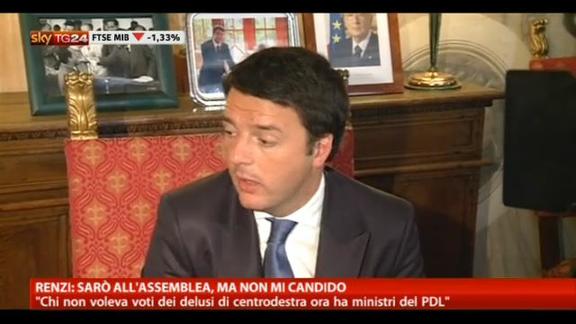 Renzi: sarò all'assemblea, ma non mi candido
