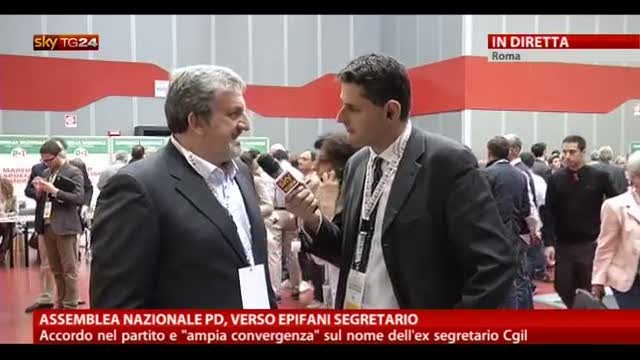 Assemblea nazionale PD, intervista a Michele Emiliano