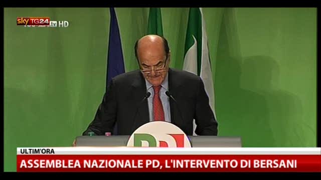 Assemblea nazionale PD, l'intervento di Bersani