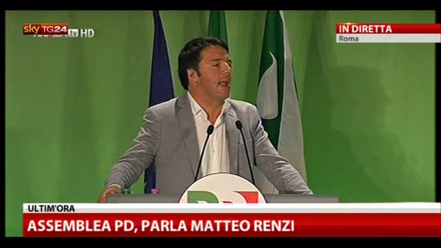 Assemblea nazionale PD, l'intervento di Matteo Renzi