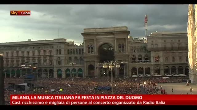 Milano, la musica italiana fa festa in piazza del Duomo