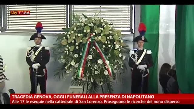 Tragedia Genova, oggi i funerali alla presenza di Napolitano
