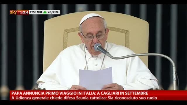 Papa annuncia primo viaggio in Italia