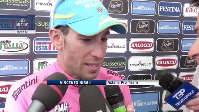 Giro d'Italia, la soddisfazione di Nibali dopo la 13.a tappa