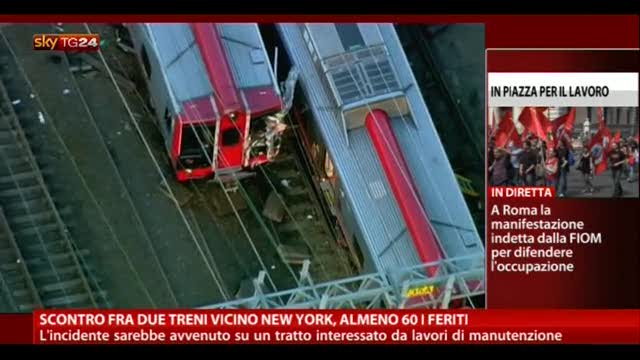 Scontro fra due treni vicino New York, almeno 60 i feriti