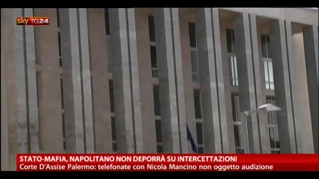 Stato-Mafia, Napolitano non deporrà su intercettazioni