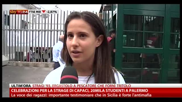 Celebrazioni per strage di Capaci, 20mila studenti a Palermo