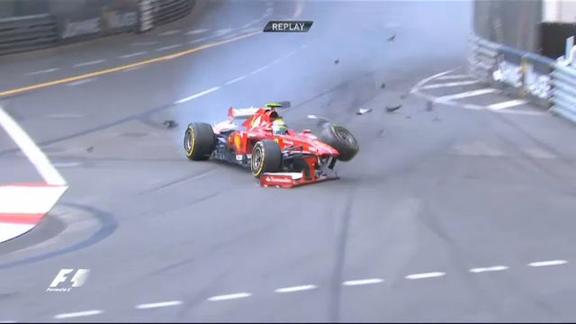 Gp Monaco, incidente di Massa nelle terze prove libere