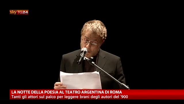La notte della poesia al Teatro Argentina di Roma