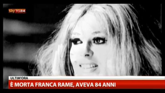 Addio a Franca Rame, attrice e compagna di Dario Fo