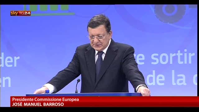 Barroso: Italia fuori da procedura infrazione ma no a relax