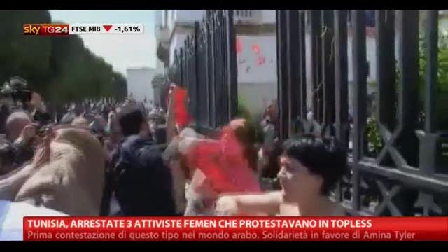 Tunisia, arrestate 3 attiviste Femen