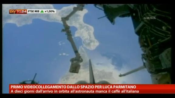 Primo videocollegamento dallo spazio per Luca Parmitano