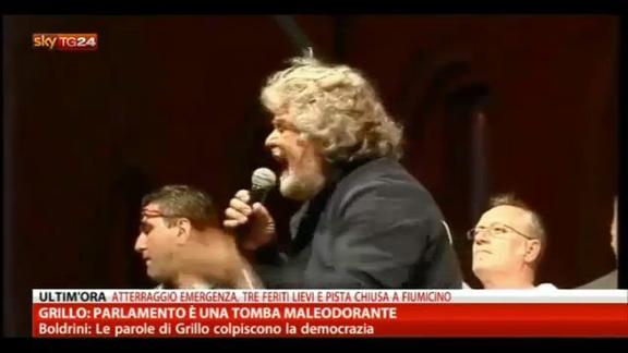 Boldrini: le parole di Grillo copliscono la democrazia