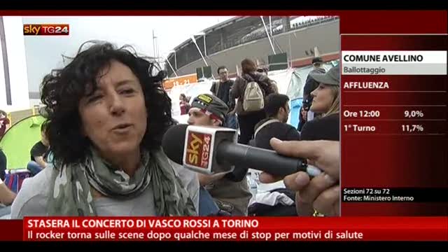 Fan in attesa di Vasco Rossi a Torino