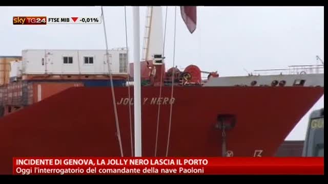 Incidente di Genova, la Jolly nero lascia il porto