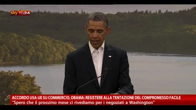 USA-UE, Obama: resistere tentazione del compromesso facile