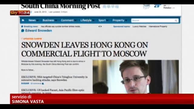 Datagate, stampa Hong Kong: Snowden in volo per Mosca