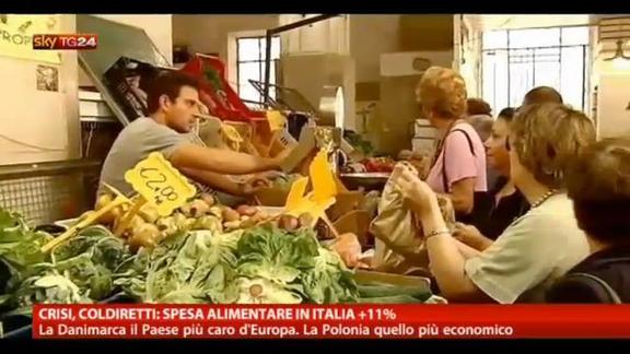 Crisi, Coldiretti: spesa alimentare in Italia +11%