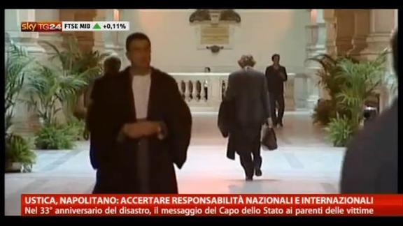 Ustica, Napolitano: chiarire colpe nazionali ed estere