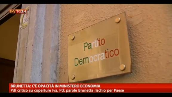 Brunetta: c'è opacità in Ministero Economia