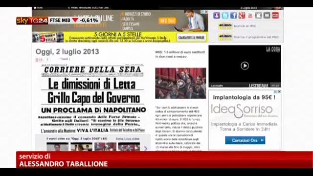 Grillo: gli italiani possono diventare feroci
