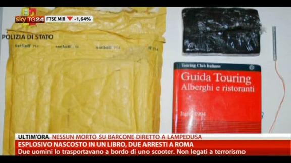 Esplosivo nascosto in un libro, due arresti a Roma