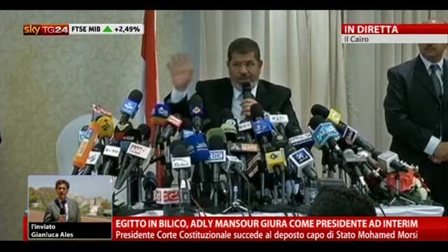 Egitto, Adly Mansour giura come Presidente ad interim