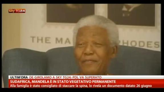 Sudafrica, Mandela è in stato vegetativo permanente