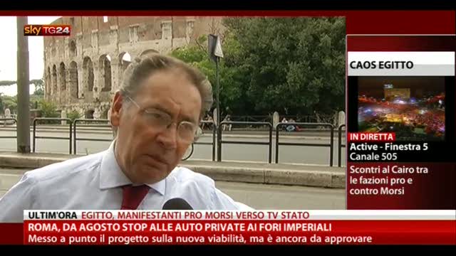 Roma, da agosto stop alle auto private ai fori imperiali