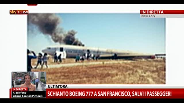 Schianto boeing 777 a San Francisco, salvi i passeggeri