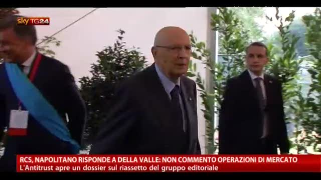 Rcs, Napolitano a Della Valle: no comment operazioni mercato