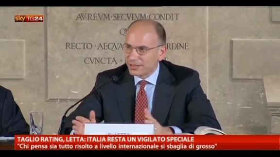 Taglio Rating, Letta: Italia resta un vigilato speciale