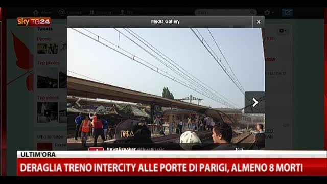 Deraglia treno intercity alle porte di Parigi,almeno 8 morti