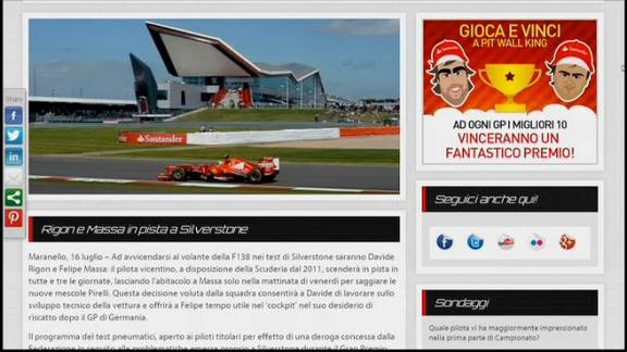 F1, i test di luglio: Rigon e Massa in pista a Silverstone