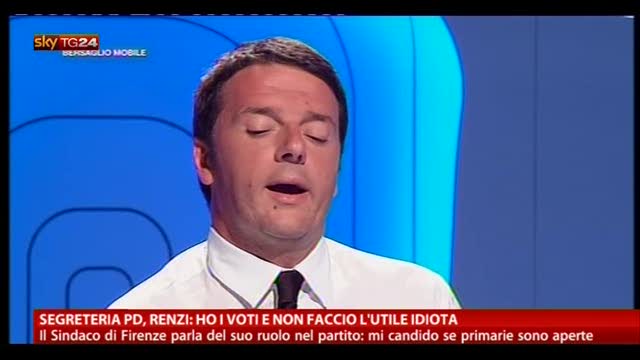 Segreteria PD, Renzi: ho i voti e non faccio l'utile idiota