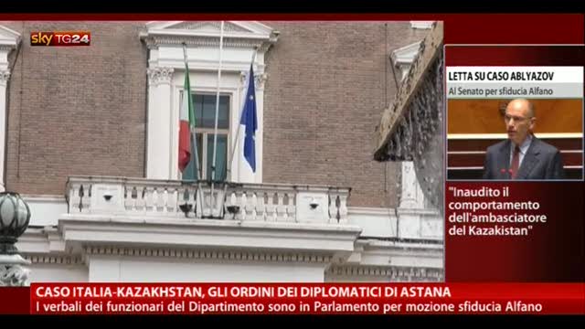Caso Italia-Kazakistan, gli ordini dei diplomatici di Astana