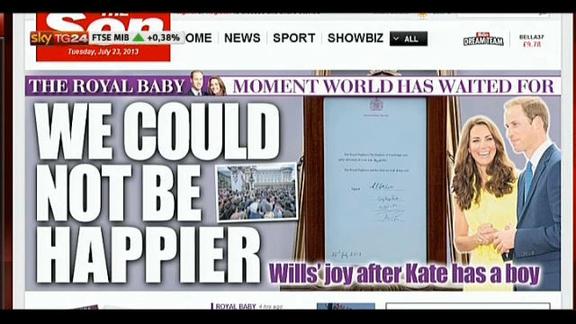 La stampa inglese accoglie l'arrivo del Royal Baby