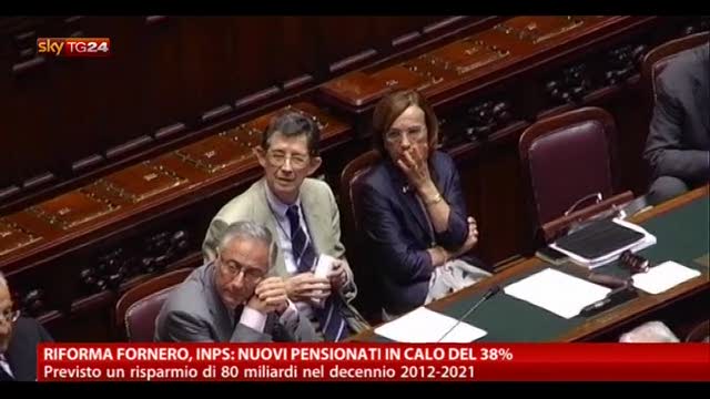 Riforma Fornero, INPS: nuovi pensionati in calo del 38%