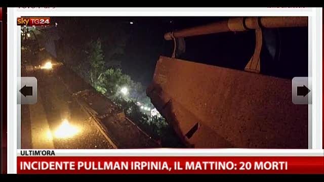 Incidente pullman Irpinia, Il Mattino: 20 morti