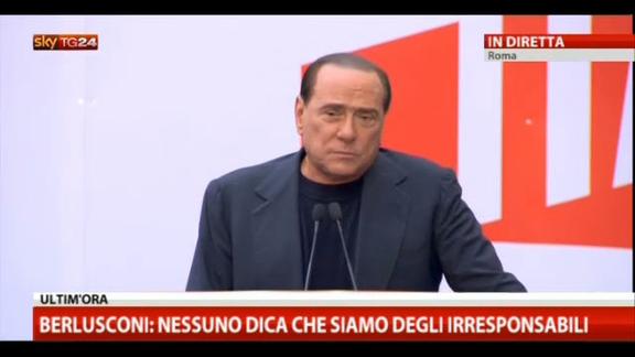 Manifestazione PDL, l'intervento di Silvio Berlusconi