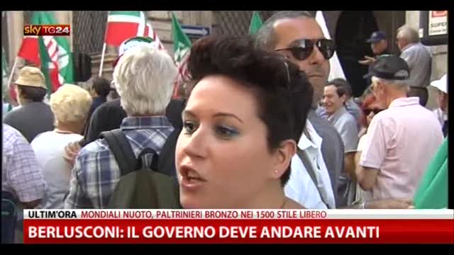 Manifestazione PDL, la voce dei sostenitori di Berlusconi