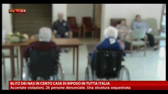 Blitz dei Nas in cento case di riposo in tutta Italia