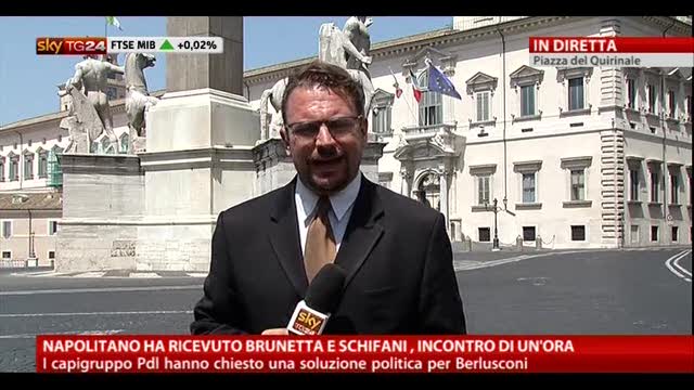 Napolitano ha ricevuto Brunetta-Schifani, incontro di un'ora