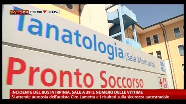 Incidente bus in Irpinia, sale a 39 il numero delle vittime