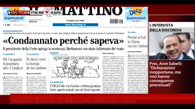 Mediaset, magistrato Esposito: Berlusconi sapeva della frode
